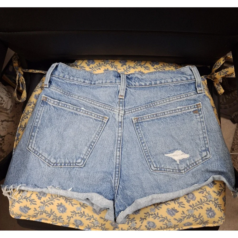 Madewell Relaxed Blue Jean Denim Cutoff Shorts Size 24‎ Beach Summer Casual